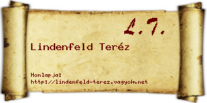 Lindenfeld Teréz névjegykártya